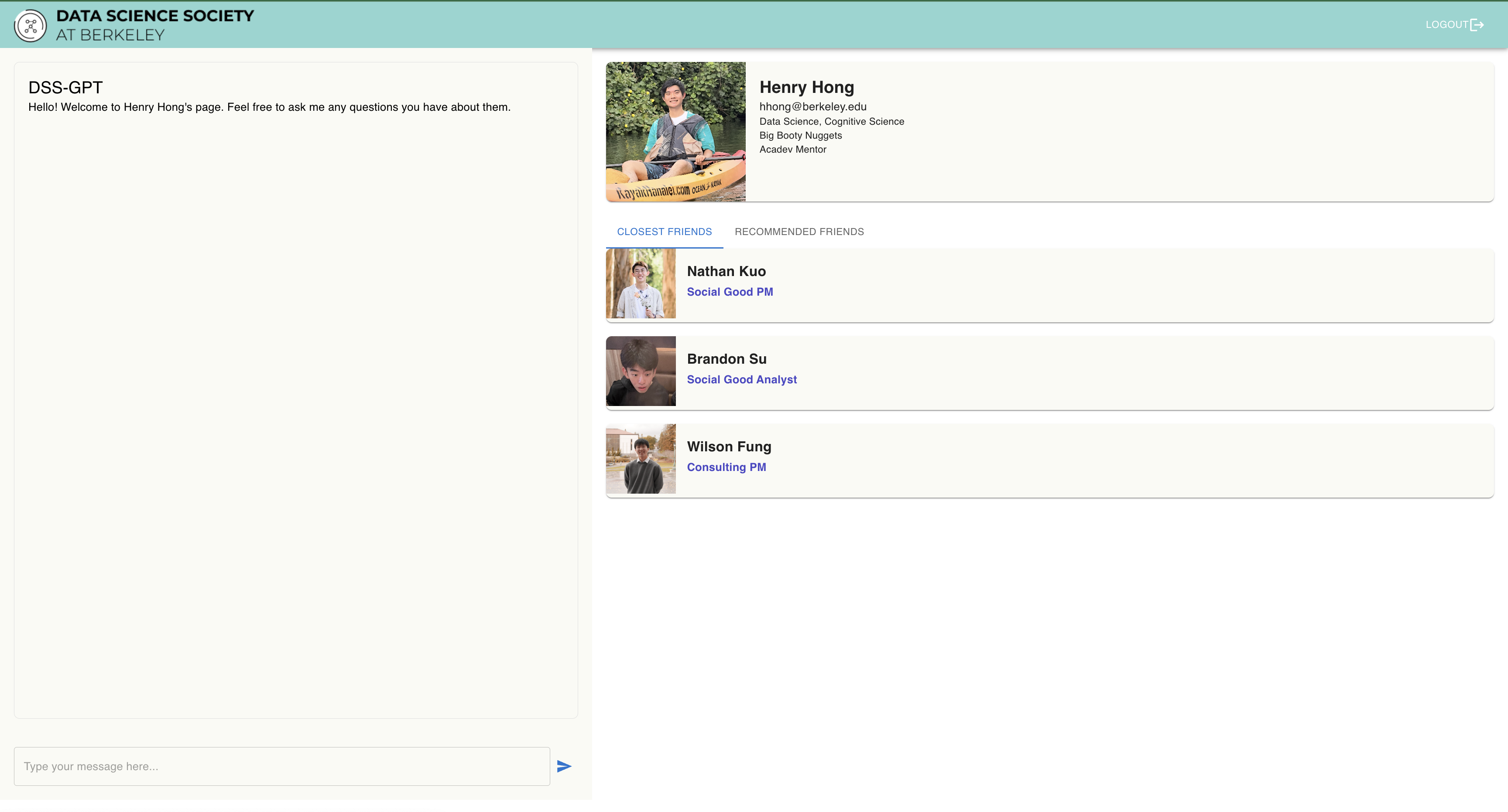 GPT Integration with Member Profile